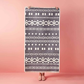 Duo Çift Taraflı Kilim Antrasit (80x150 cm)