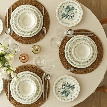 Isabella Stoneware 24 Parça 6 Kişilik Yemek Takımı Yeşil