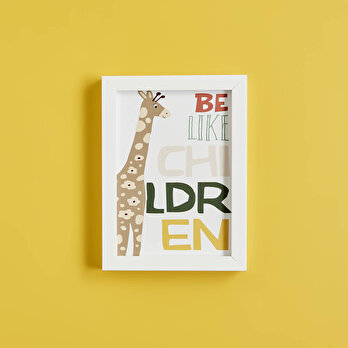 Be Like Children Çerçeve Beyaz (23x17 cm)