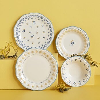 Mabel Stoneware 24 Parça 6 Kişilik Yemek Takımı Mavi