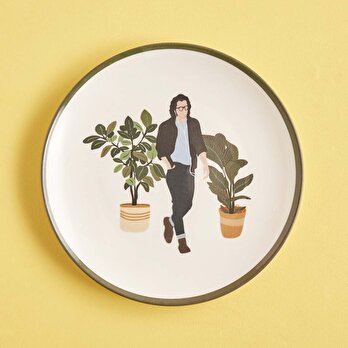 John Central Park Stoneware Servis Tabağı Yeşil (26 cm)