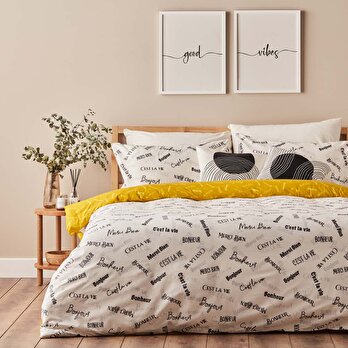 %100 Pamuk Ranforce La Vie King Size Nevresim Seti Siyah-Beyaz (240x220 cm)