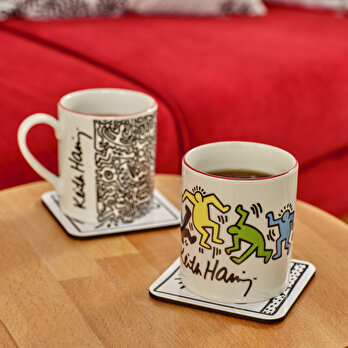 Keith Haring Colored Porselen Kupa (390 cc)