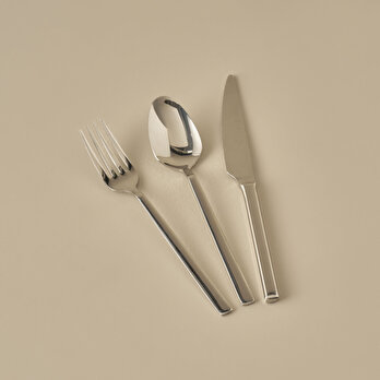 Premium 18 Parça 6 Kişilik Tatlı Çatal Kaşık Bıçak Takımı Silver