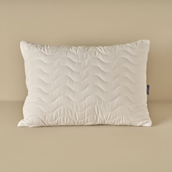 Microfiber Kapitoneli Yastık Alezi Beyaz (50x70 cm)