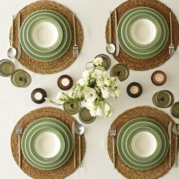 Monica Stoneware 12 Parça 4 Kişilik Yemek Takımı Yeşil