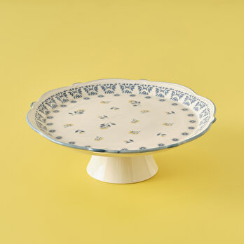 Mabel Stoneware Kek Standı Mavi (32 cm)