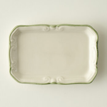 Julia Stoneware Mini Sunum Tabağı Yeşil (14x9,5 cm)