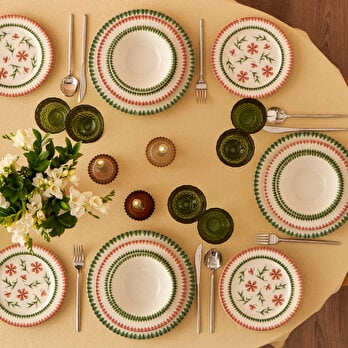 Flowers Porselen 44 Parça Yemek ve Kahvaltı Takımı