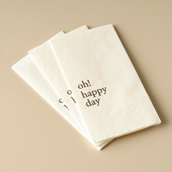 Oh Happy Day 100'lü Kağıt Peçete Beyaz (33x33 cm)