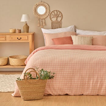 %100 Pamuk Ranforce Pavia İpliği Boyalı King Size Nevresim Takımı Mürdüm (240x220 cm)