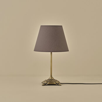 Marmo Antik Abajur Antrasit (Konik Başlık) (25x17x38 cm)