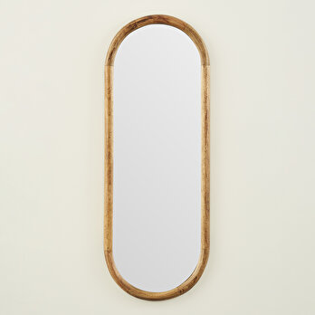 Kibele Dekoratif Oval Ayna Naturel (77x28x3,5 cm)