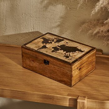 Yuro Mango Ağacı Dekoratif Kutu Naturel (30x20x12 cm)