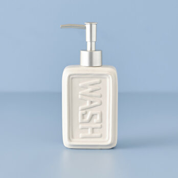 Wash Sıvı Sabunluk Beyaz (8x5x18 cm)