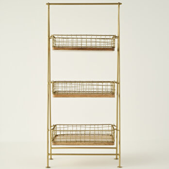 Caddy 3 Katlı Raf Naturel (37x23x87 cm)
