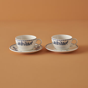Bleu Blanc 2'li Çay Fincan Seti Mavi (270 cc)