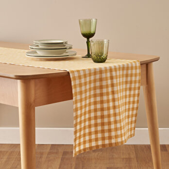 %100 Pamuk Pavia Runner Hardal (50x150 cm)