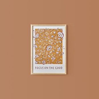 Indian Çerçeveli Tablo Hardal (33x48 cm)