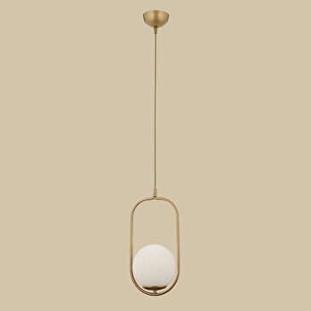 Thuru Sarkıt Avize Beyaz Camlı Beyaz-Gold (17x105 cm)