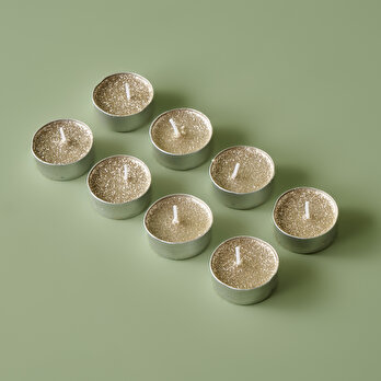 Flor Tealight 8'li Mum Gold (12 gr)