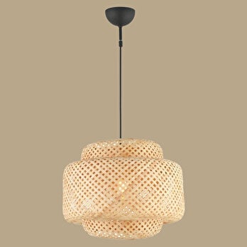 Eloise Rattan Sarkıt Avize Naturel (37x80 cm)