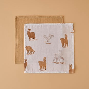 Alpaca Ağız Silme Bezi Seti 4'lü Bej (30x30 cm)