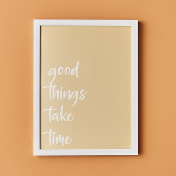 Good Things Çerçeveli Tablo Beyaz (30x40 cm)