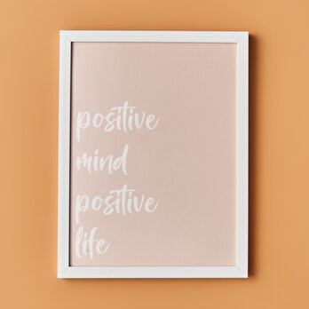 Positive Time Çerçeveli Tablo Beyaz (21x30 cm)