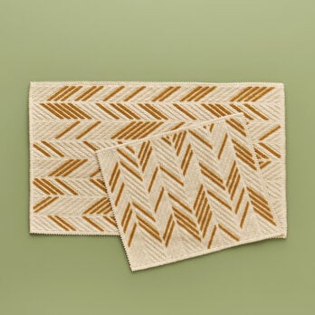 %100 Pamuk Corner Paspas Takımı Hardal (60x100 - 50x60 cm)
