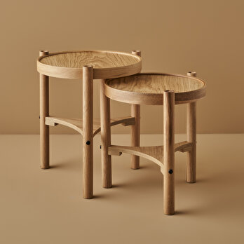 Bloom Zigon Sehpa Naturel (50x60-45x54 cm)