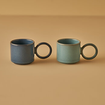 Arcana Seramik Espresso 2'li Set Mavi (270 cc)
