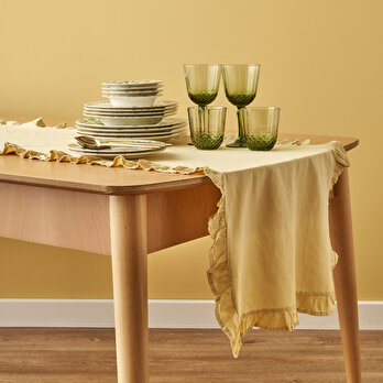 %100 Pamuk Elegance Runner Sarı (50x150 cm)