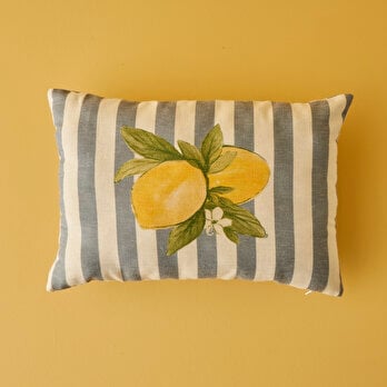 Lemoncello Pamuklu Baskılı Kırlent Kılıfı Mavi (35x50 cm)