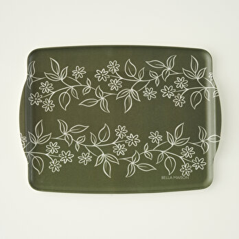 Leaf Melamin Tepsi Yeşil (42x31 cm)