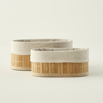 Bres Bambu Düzenleyici Kutu Naturel (29x19 cm)