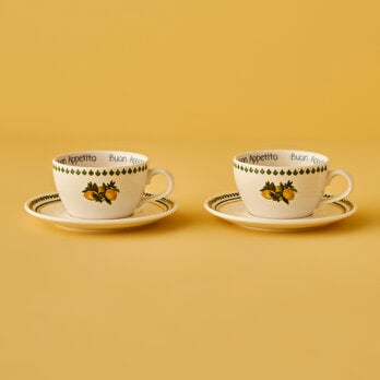 Lemoncello Porselen 2'li Çay Fincanı Seti (270 cc)