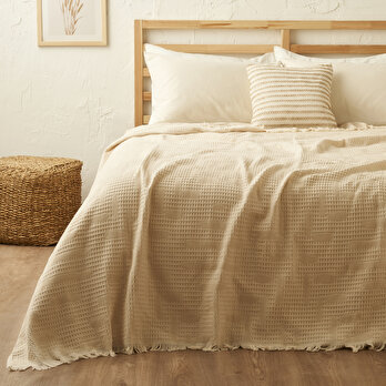 %100 Pamuk Bexley Tek Kişilik Pike Vizon (150x220 cm)