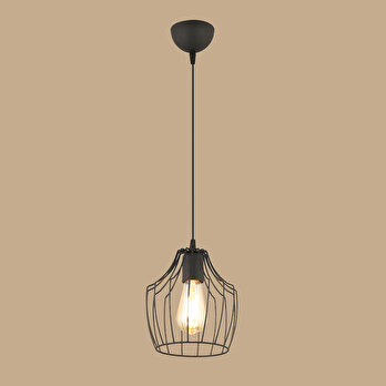 Forest Tekli Avize Siyah (20x65 cm)