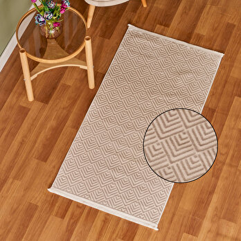 Veluna Modern Halı Beyaz (80x150 cm)