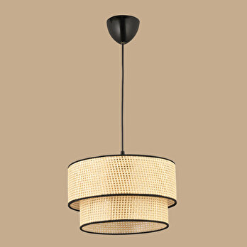 Opus 2 Katlı Sarkıt Avize Rattan Naturel (30x70 cm)