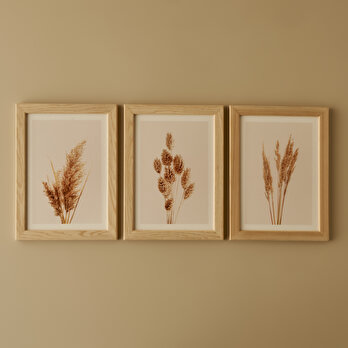 Flora Çerçeveli Tablo Naturel (21x30 cm)