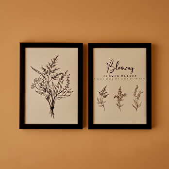 Bloming Çerçeveli Tablo Siyah (50x70 cm)