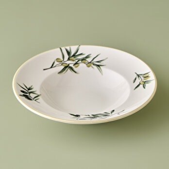 Olive Porselen Makarna Tabağı Yeşil (27 cm)