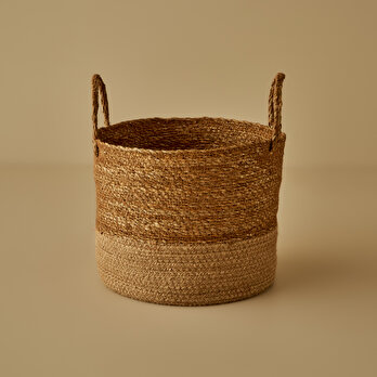 Aster Hasır Dekoratif Sepet Naturel (29x25 cm)