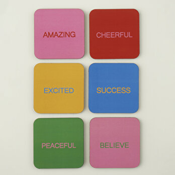 Motivation 6'lı Bardak Altlığı (10x10 cm)