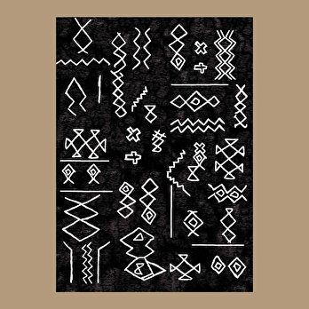 %100 Pamuk Mirage Kilim Siyah (80x150 cm)