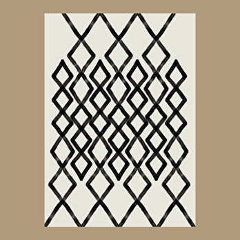 %100 Pamuk Spirit Kilim Beyaz-Siyah (150x230 cm)