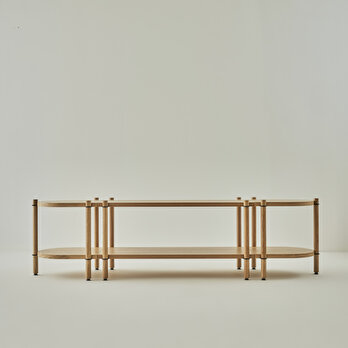 Cosmos Modüler 3 Parça TV Ünitesi Meşe-Siyah (183x48x48 cm)