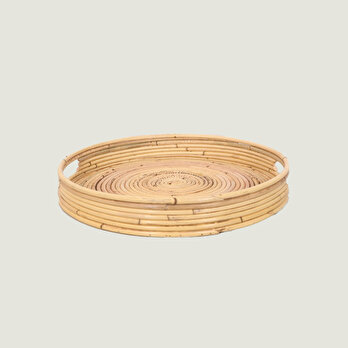 Swan Rattan Dekoratif Tepsi Naturel (36x6 cm)